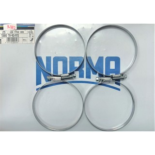 เหล็กรัดท่อสเตนเลส เข็มขัด NORMA W2-9 (8-12)-(130-150) NORMA TORRO W2 clamp (4ตัว/ชุด)