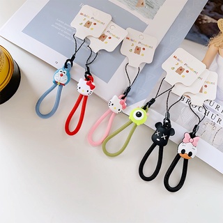 สายคล้องข้อมือ ลายโดราเอมอนคิตตี้น่ารัก สําหรับ Mp3 USB แฟลชไดรฟ์ พวงกุญแจ ป้าย ID โทรศัพท์มือถือ