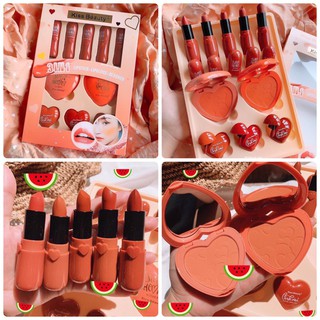 งานแท้ kiss Beatuty เซตของขวัญ 3in1 LIPSTICK-LIPGLOSS-BLUSHER /เซตของขวัญ 3in1