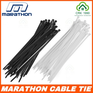 MARATHON CABLE TIE เคเบิ้ลไทร์ สายรัดพลาสติก สายรัดเคเบิ้ลไทร์ หนวดกุ้ง ขนาด 4" 6" 8" 10" 12" (100เส้น/ถุง)