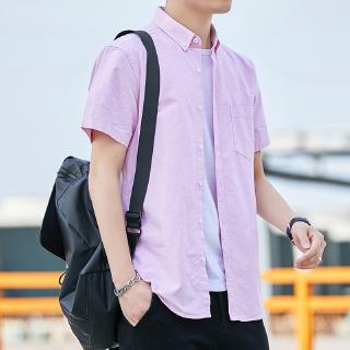 เสื้อเชิ้ตแขนสั้นผ้าฝ้ายสไตล์ญี่ปุ่นสําหรับผู้ชาย