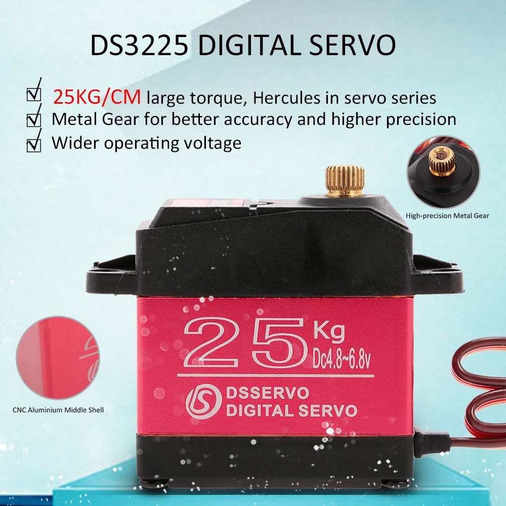 dsservo-ds3225-25-กกเมทัลเกียร์แรงบิดสูงกันน้ำ-servo-ดิจิตอล-rc