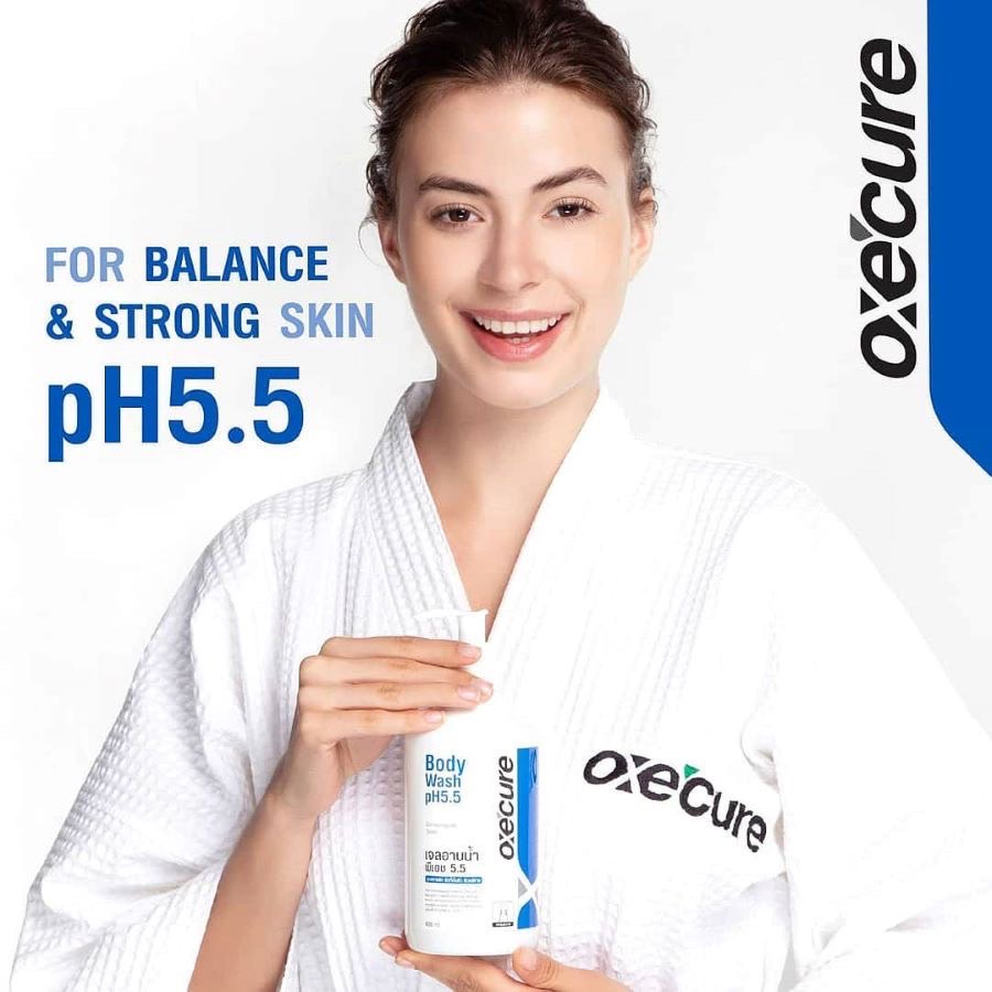 oxecure-เจลอาบน้ำ-ป้องกันผิวจากรังสี-uv-สูตรอ่อนโยน-body-wash-ph5-5-400ml-เพิ่มความชุ่มชื้น-ป้องกันสิว-oxecure