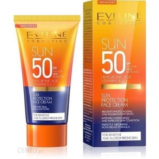 Eveline Sun Protection Spf 50 Face Cream With Hyaluronic Acid 50ml.