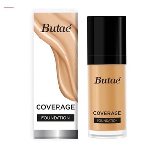 New Butae Coverage Foundation 30 ml. ครีมรองพื้นหน้าเป็ะเนียนกริ๊บตลอดวัน ช่วยควบคุมความมัน กันน้ำกันเหงื่อ ติดทนนานตลอด