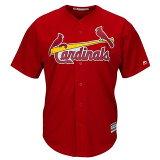 แบรนด์เนม St. เสื้อกีฬาเบสบอล Louis Cardinals MLB สีขาว สีเทา สีแดง สีฟ้า