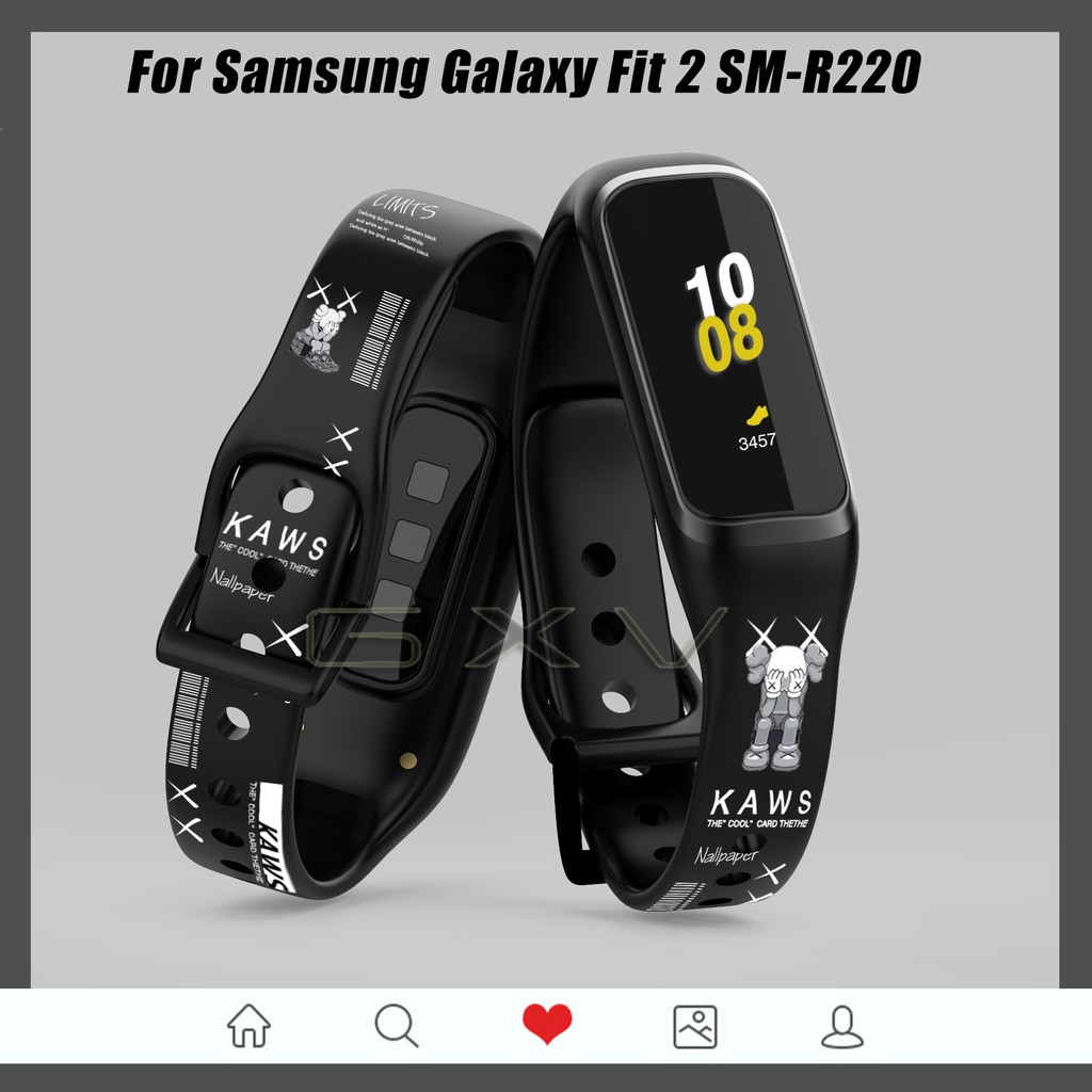 ภาพหน้าปกสินค้าสายนาฬิกาข้อมือซิลิโคน พิมพ์ลายการ์ตูน สําหรับ Samsung Galaxy Fit 2 SM-R220