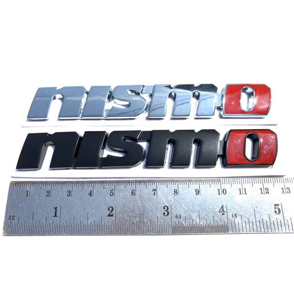 nissan-nismo-โลหะ-สีเงิน-ดำด้าน-แดง-metal-silver-chrome-black-red-badge-decals-logo-sticker-emblem-nissan-skyline-gtr