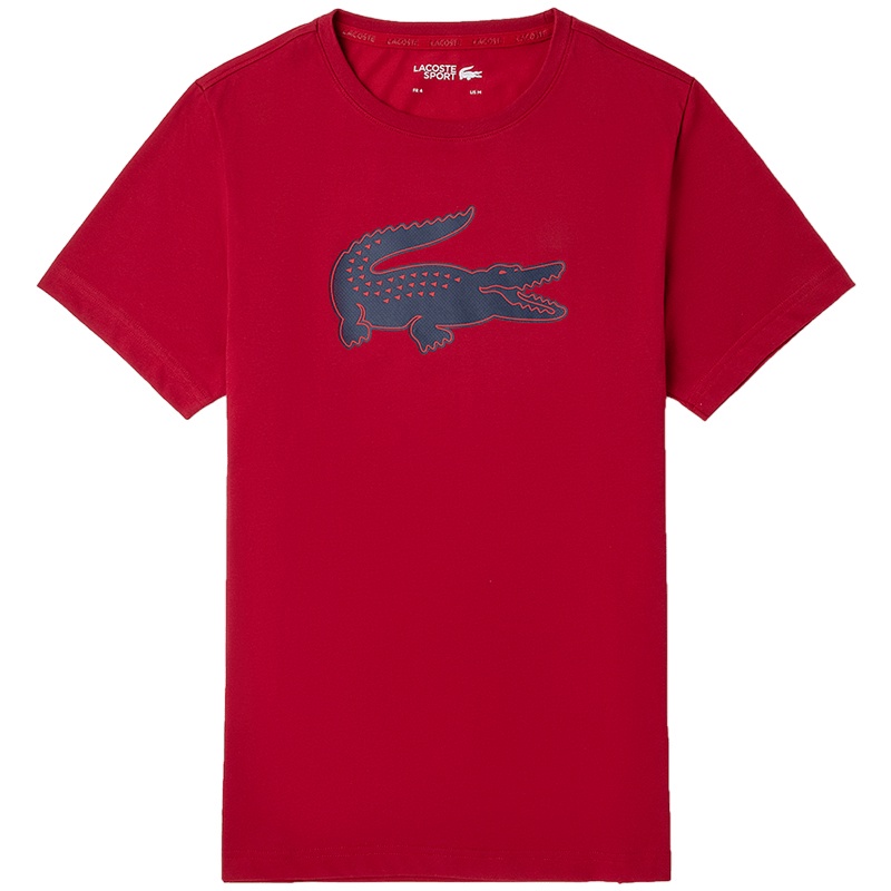 lacoste-ใหม่เสื้อยืดลําลองแฟชั่นสําหรับผู้ชายแขนสั้นพิมพ์ลายจระเข้ยืด-สบาย-รัก