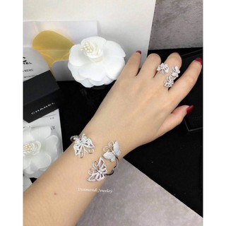 Diamond Bracelet+Ring กำไลข้อมือและแหวนเข้าเซตงานผีเสื้อเพชร งานเพชร CZ