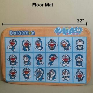 พรมเช็ดเท้า สี่เหลี่ยม ลาย โดราเอม่อน Doraemon ขนาด 22x15 นิ้ว