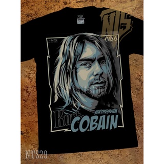 เสื้อยืดผ้าฝ้ายพรีเมี่ยม NTS 29 Kurt Cobain ROCK เสื้อยืด เสื้อวง เสื้อดำ สกรีนลายอย่างดี ผ้าหนานุ่ม ไม่หดไม่ย้วย NTS T