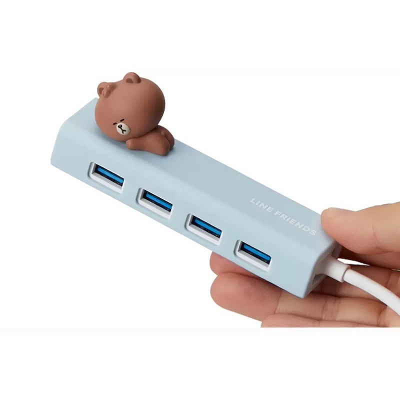 พร้อมส่ง-figure-usb-hub-3-0-mini-brown-แท้