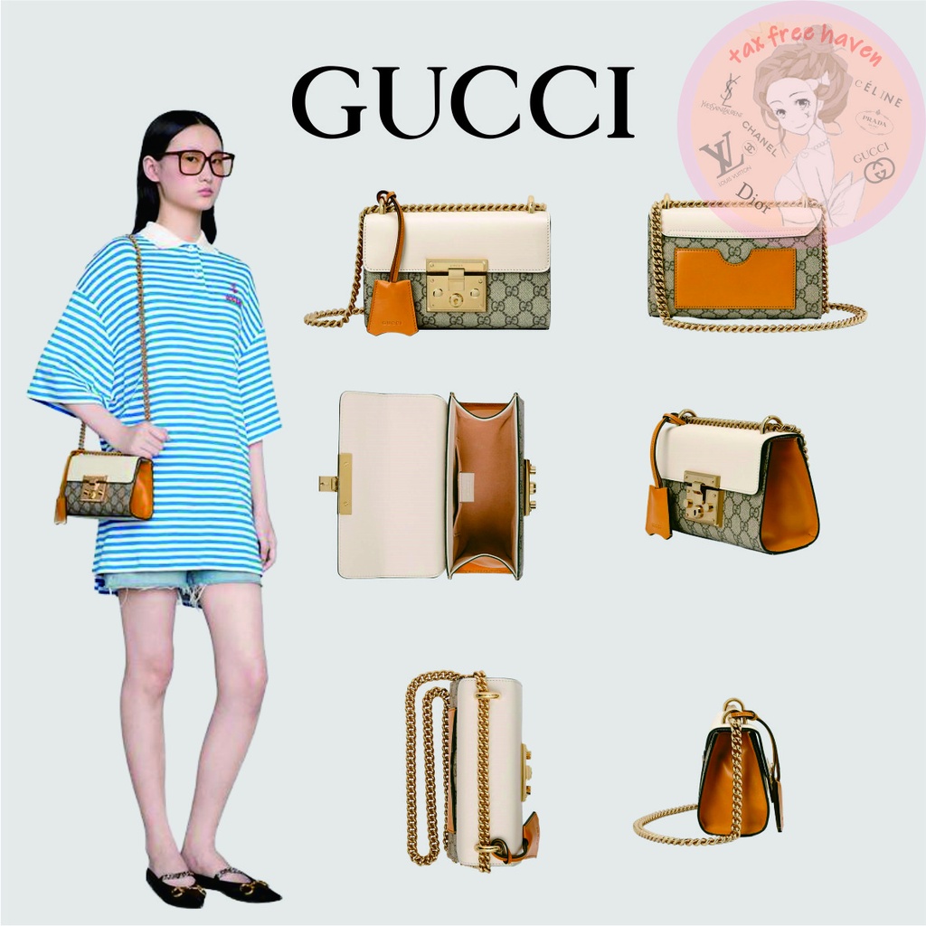 shopee-ถูกที่สุด-ของแท้-100-กระเป๋าสะพาย-gucci-padlock-small-ใหม่