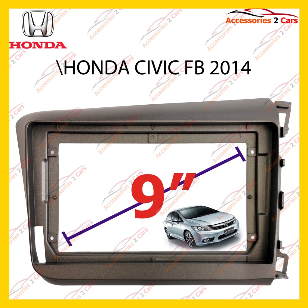 กรอบหน้าวิทยุ-honda-civic-fb-2014-จอ-9-นิ้ว-รหัส-ho-087n