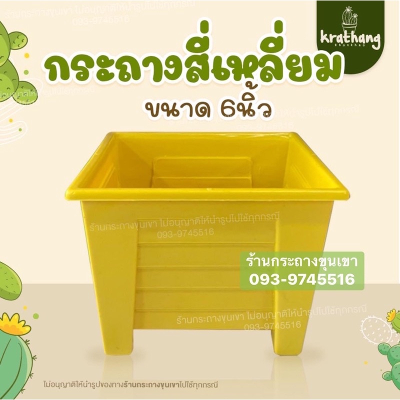 ราครโรงงาน-ถูกที่สุด-กระถางสี่เหลี่ยม-6-ขายกสูง-ไม่มีจานรอง-ถูกที่สุด