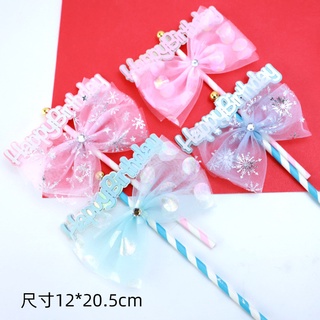 ป้าย Fairy Wand Wand ตกแต่งเค้กวันเกิดประดับโบว์