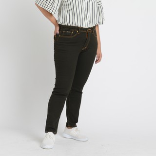 GSP Jeans Pants กางเกงจีเอสพี กางเกงยีนส์ขายาว สีดำ (PL3JBL)