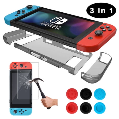 ภาพหน้าปกสินค้าเคส Nintendo Switch หลากหลายสี พร้อมฟิล์มกระจกนิรภัย สำหรับเครื่องเล่นเกมส์ Nintendo Switch จากร้าน lovesunshine.th บน Shopee