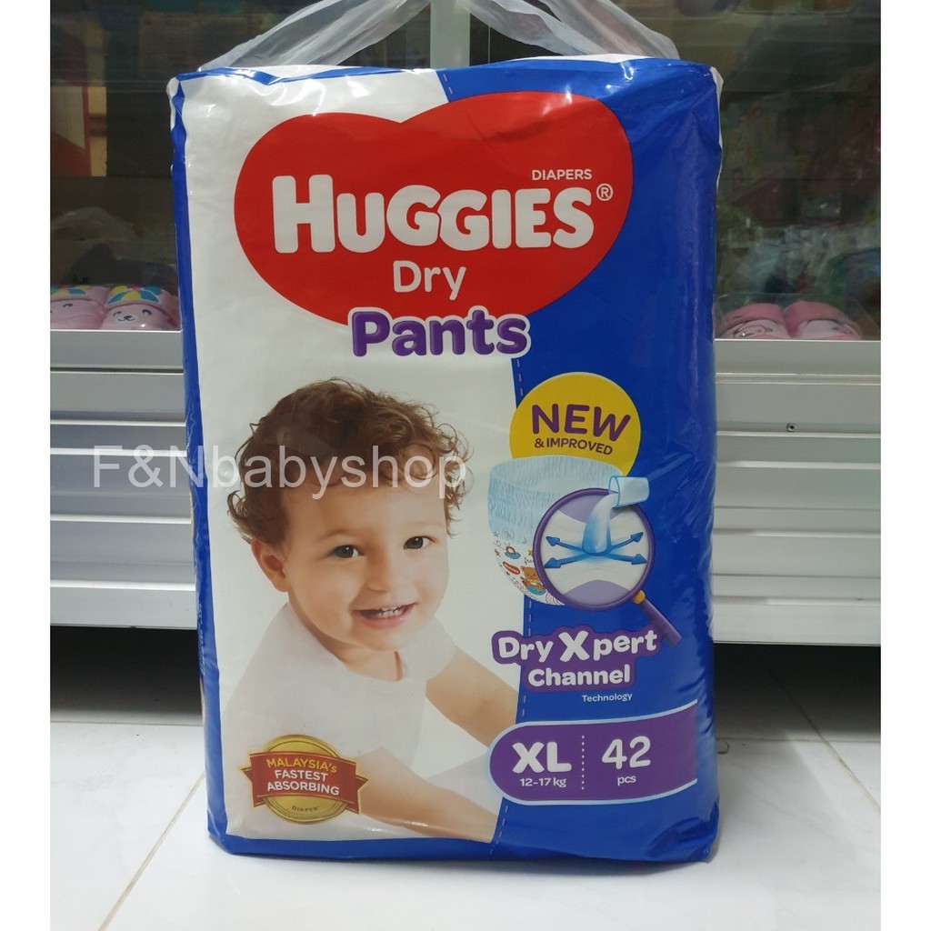 ยกลัง3แพค-huggies-dry-pants-แพมเพิสกางเกง-ฮักกี้-ดรายแพนท์-ผ้าอ้อมแบบกางเกง-ราคาถูก