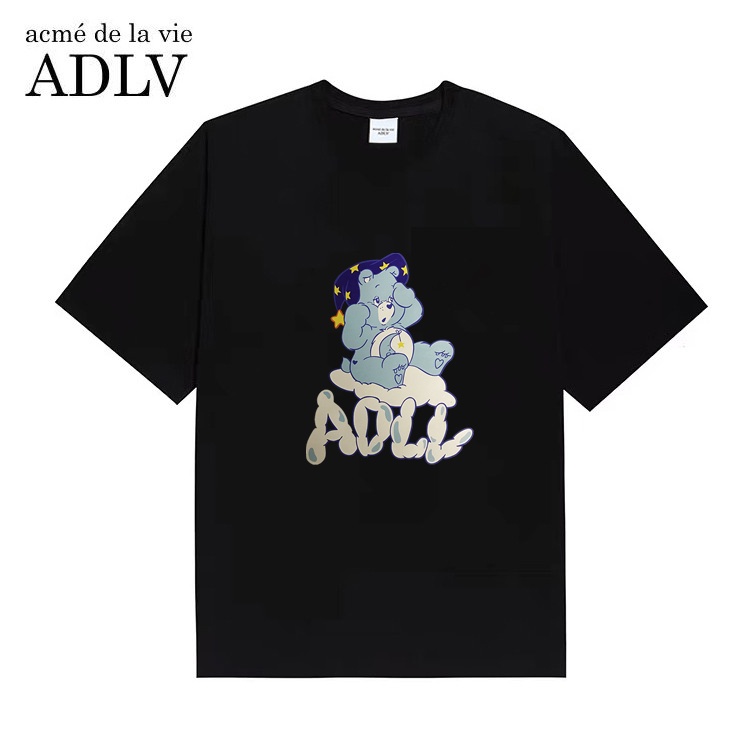 adlv-เสื้อยืดแขนสั้น-ผ้าฝ้าย-พิมพ์ลาย-แฟชั่นสําหรับผู้ชายและผู้หญิง