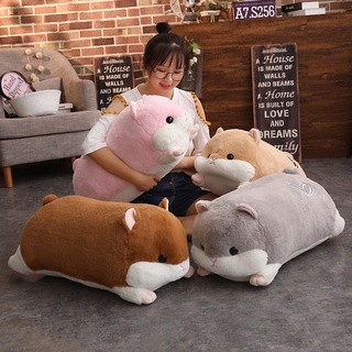 ▧Cute Hamster Doll Stuffed Toy Girls Holding Long Pillow Gift Children’s Toys
