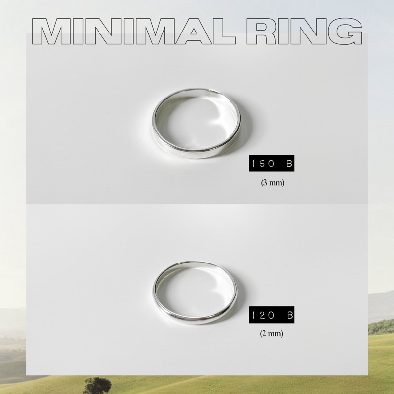 ราคาและรีวิว( myjew.k ) แหวนเงินแท้ แหวนเรียบ แหวนมินิมอล เงินแท้ แหวน