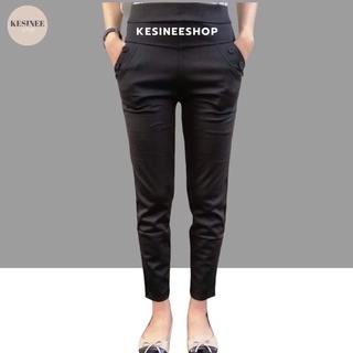 สินค้า #9031 กางเกงทำงานผู้หญิง กางเกงขายาวสีดำ เนื้อผ้ายืดหยุ่น​ใส่สบายมาก​ไม่เป็น​ขุยง่าย