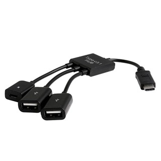 ❤ ❤ USB 3.1 Type-C to Micro USB 2.0 Power Charging Host OTG Hub สายเคเบิ้ลอะแดปเตอร์