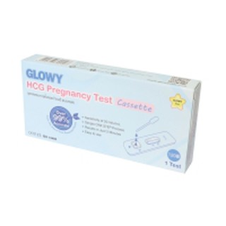 GLOWY HCG TEST CASSETTE หยด (PREG TEST) ฟ้า