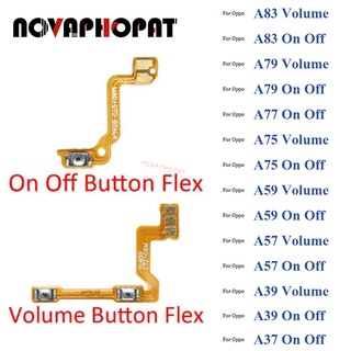 Novaphopat ปุ่มกดเปิดปิด ปิดเสียง สายแพร สําหรับ OPPO A37 A39 A57 A59 A75 A77 A79 A83