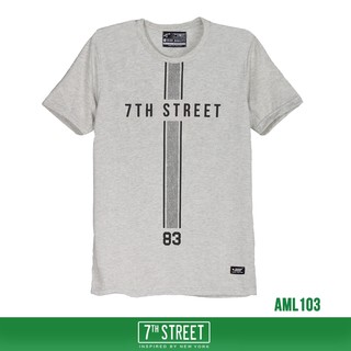 7th Street เสื้อยืด รุ่น AML103 Mix Line-ทอปเทา ของแท้ 100%