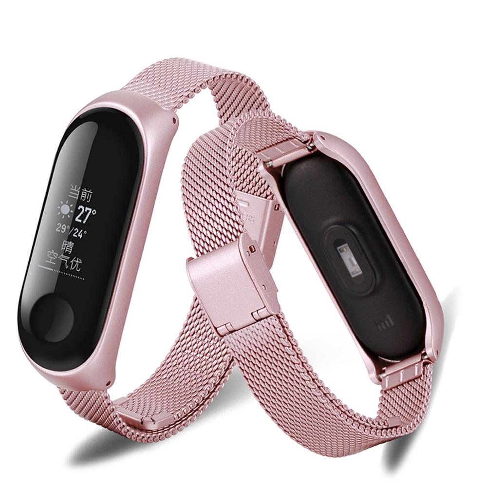 Mi Band 4 สายรัดข้อมือโลหะ Screwless สแตนเลสสำหรับ Xiaomi Mi Band 4 สายรัดข้อมือสร้อยข้อมือสายรัดข้อมือ