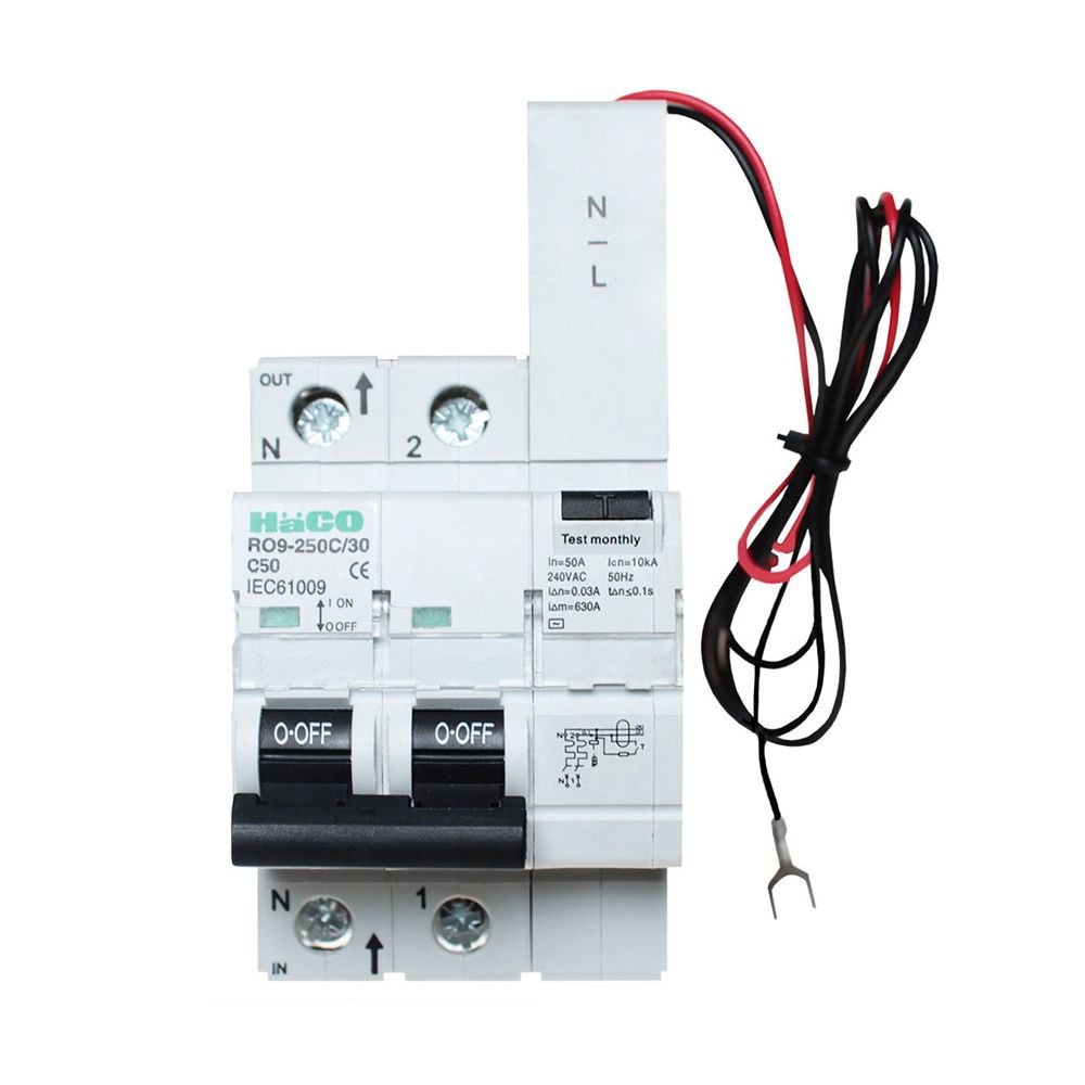 Breaker MAIN BREAKER HACO RCBO 50A RO9-250C/30 Circuit breaker ...