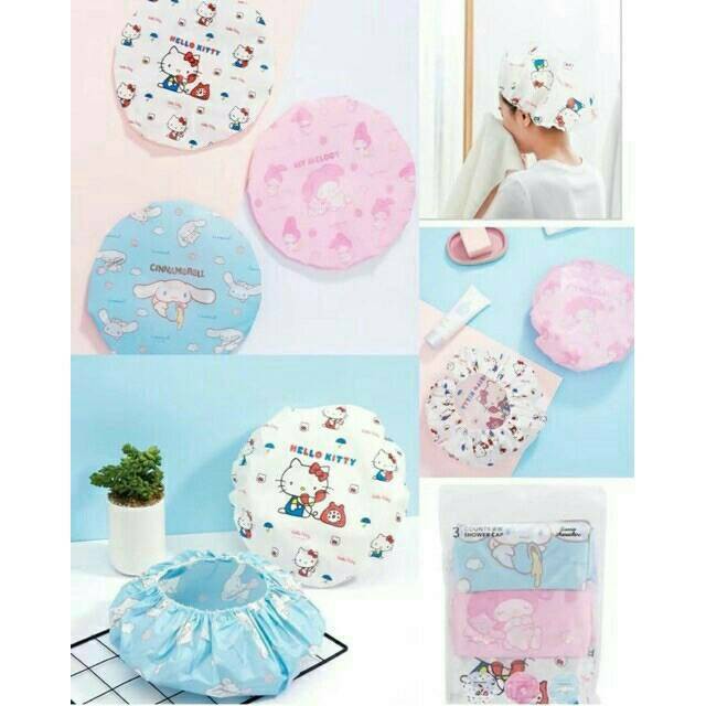 หมวกคลุมผมอาบน้ำลาย-sanrio-ของ-miniso