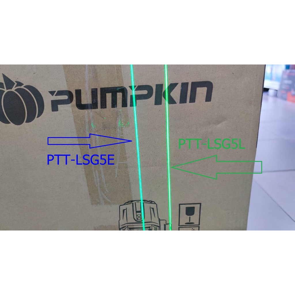 ภาพสินค้าPumpkin เครื่องวัดระดับเลเซอร์/แบตเตอรี่ชาร์จ 5 เส้นแสงสีเขียวOsram รุ่น PTT-LSG5E พร้อมขาตั้ง 28267 จากร้าน nkpowertools บน Shopee ภาพที่ 3