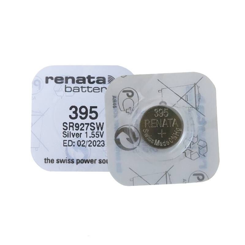 ถ่านกระดุม Renata 395, SR927SW 1.55V จำนวน 1ก้อน ของใหม่ ของแท้ Made in ...