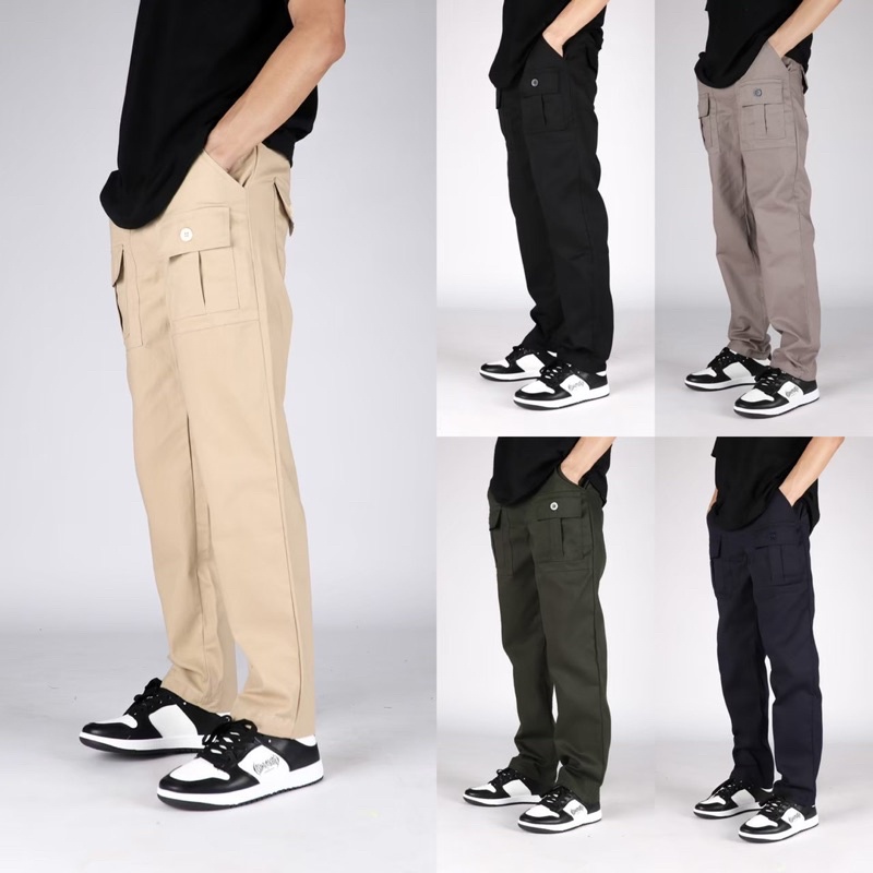 ภาพหน้าปกสินค้าLOOKER-กางเกงวินเทจ(รุ่นกระเป๋าหน้า) กางเกงขายาว มีให้เลือก 5 สี (9%Clothing)