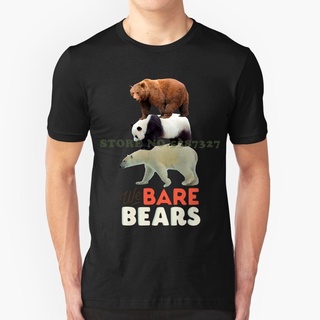 เสื้อยืด ผ้าฝ้าย พิมพ์ลายกราฟฟิค We Bare Real Bears  สําหรับผู้ชาย O65YT667252สามารถปรับแต่งได้
