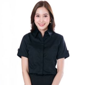 เสื้อเชิ้ตหญิง-แขนสั้น-6สี-ไซส์32-46