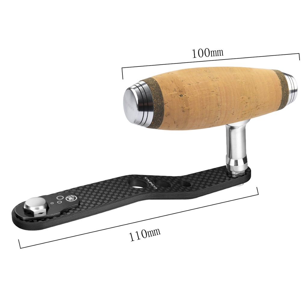GOMEXUS Big Game Fishing Handle 120mm For Shimano Daiwa Reels | Power Handle With 30mm Knobs