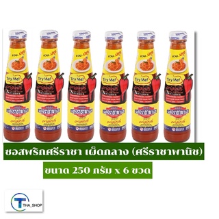 THA_SHOP (250 ก. x 6) Sriracha Chilli Sauce ศรีราชาพานิช ซอสพริกศรีราชา เผ็ดกลาง ซอสพริก ซอสปรุงรส ซอสเฟรนฟราย ซอสไก่ทอด