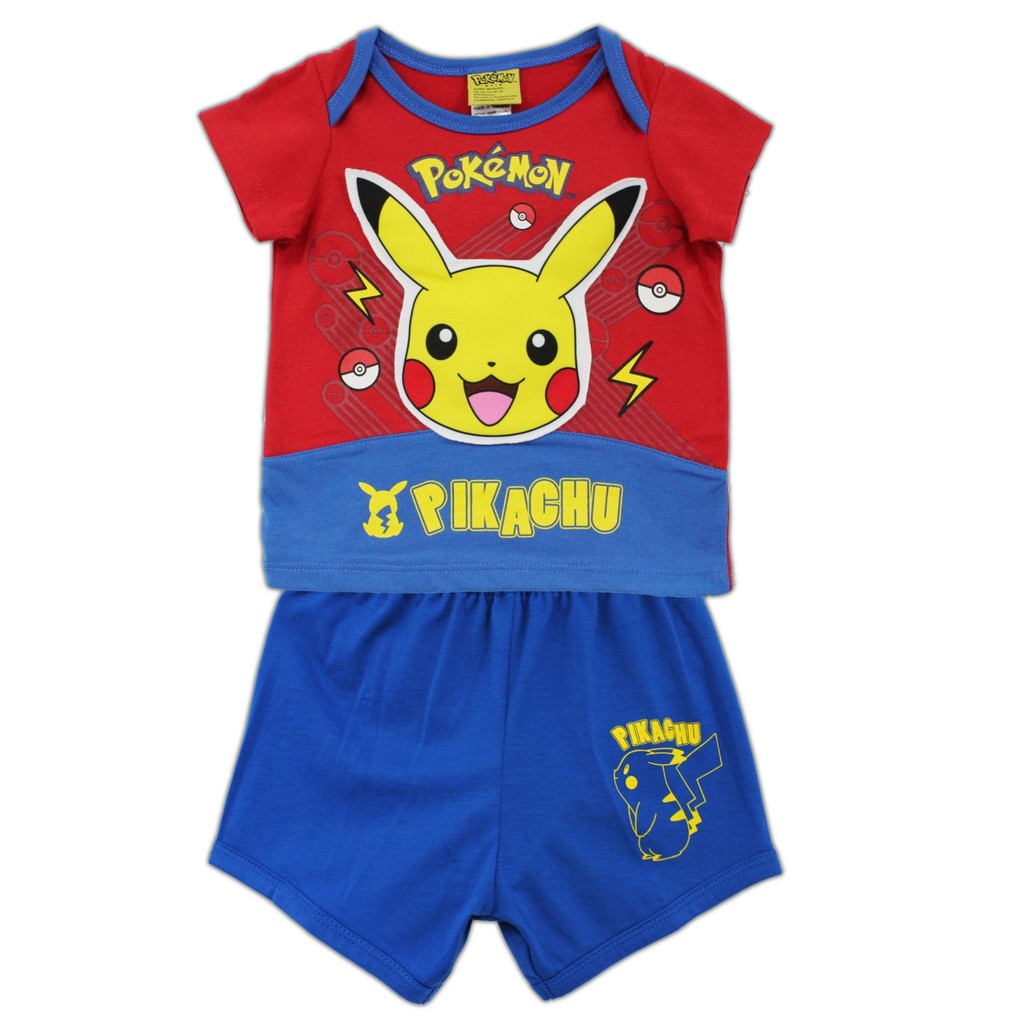 เสื้อผ้าเด็กลิขสิทธิ์แท้พร้อมส่ง-เด็กผู้ชาย-ผู้หญิง-ชุดเสื้อกางเกง-เด็กเล็ก-โปรเกม่อน-pokemon-tpm047-07-re