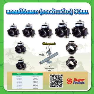 แคลมป์รัดแยกออกด้านเดียว ทนแรงดันสูงสุด 8 บาร์ ขนาด 90 มม.x 1/2" , 3/4" , 1" , 1-1/4" , 1-1/2" , 2" , 2-1/2"