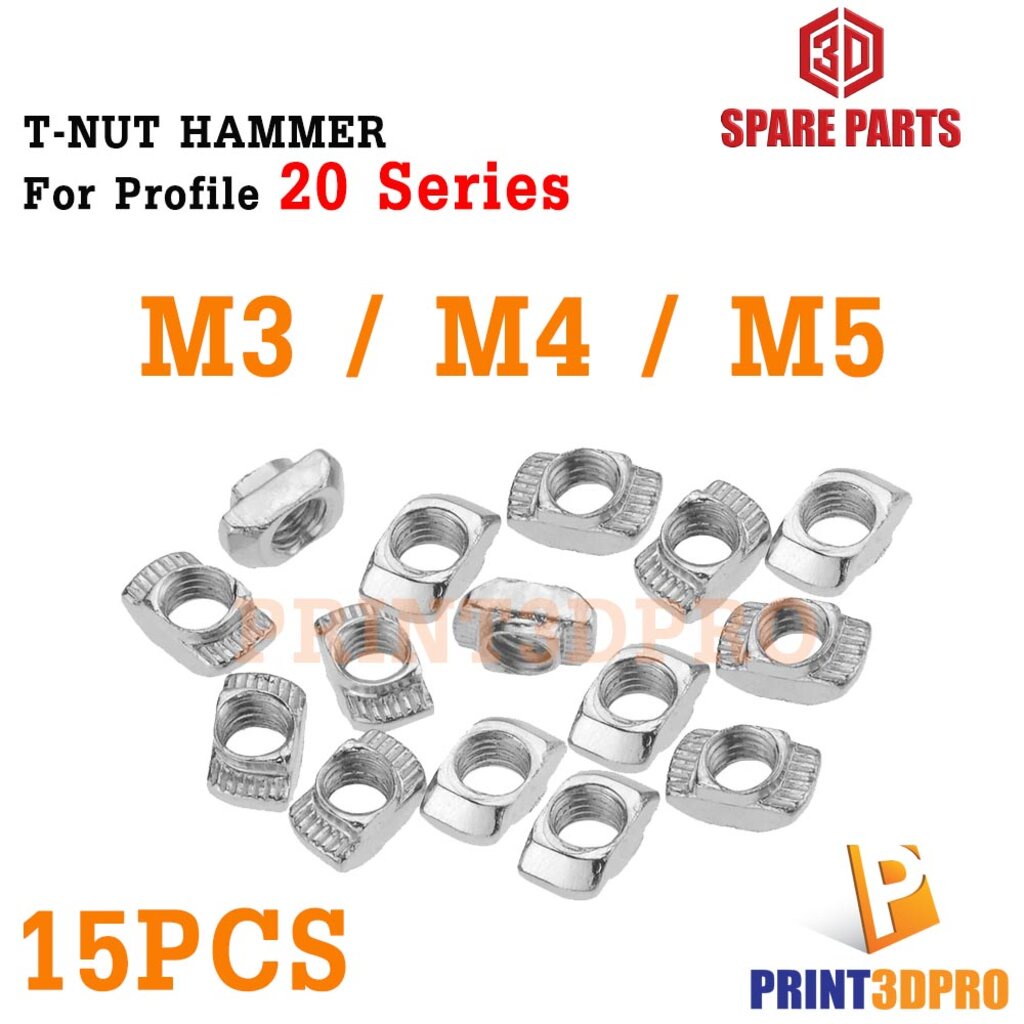 T Nuts Hammer For Aluminium Profile 20 Series M3 M4 M5 15pcs/pack