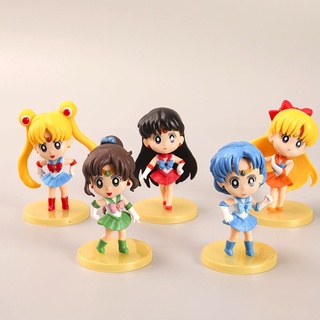 👗พร้อมส่งในไทย โมเดลเซเลอร์มูน ยกเซ็ท 5 ตัว น่ารักน่าสะสม Sailor moon Figure