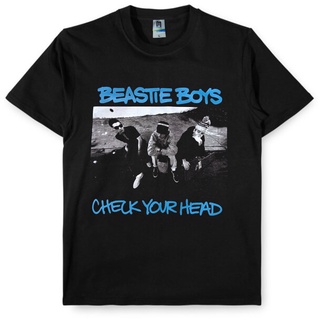 เสื้อยืดลําลอง ผ้าฝ้าย 100% แขนสั้น พิมพ์ลาย Beastie boys chuck your head สไตล์ฮิปฮอป สีดํา พลัสไซซ์ XS-XXXL ของขวัญวันเ