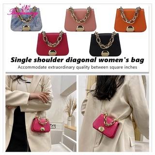 ✿ beginning ✿ กระเป๋าหนัง Pu สายโซ่สะพายไหล่กระเป๋า Crossbody แฟชั่นสตรี