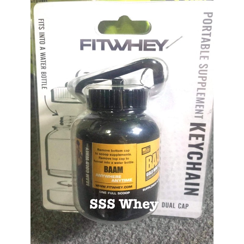 FITWHEY WHEY TO GO SUPPLEMENT KEYCHAIN กระปุกใส่เวย์ พวงกุญแจกระปุกเวย์ ...