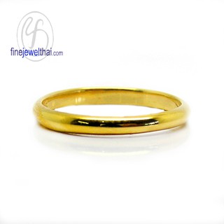 Finejewelthai-แหวนเงินแท้-แหวนเกลี้ยง-ชุบทอง-Silver-Ring-R110100g